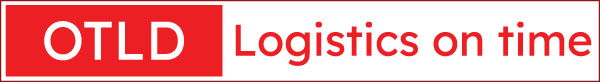 Logo Letters OTLD lexend font in white in a rectangle red box and outside of the box in red lexland font Logistics on time